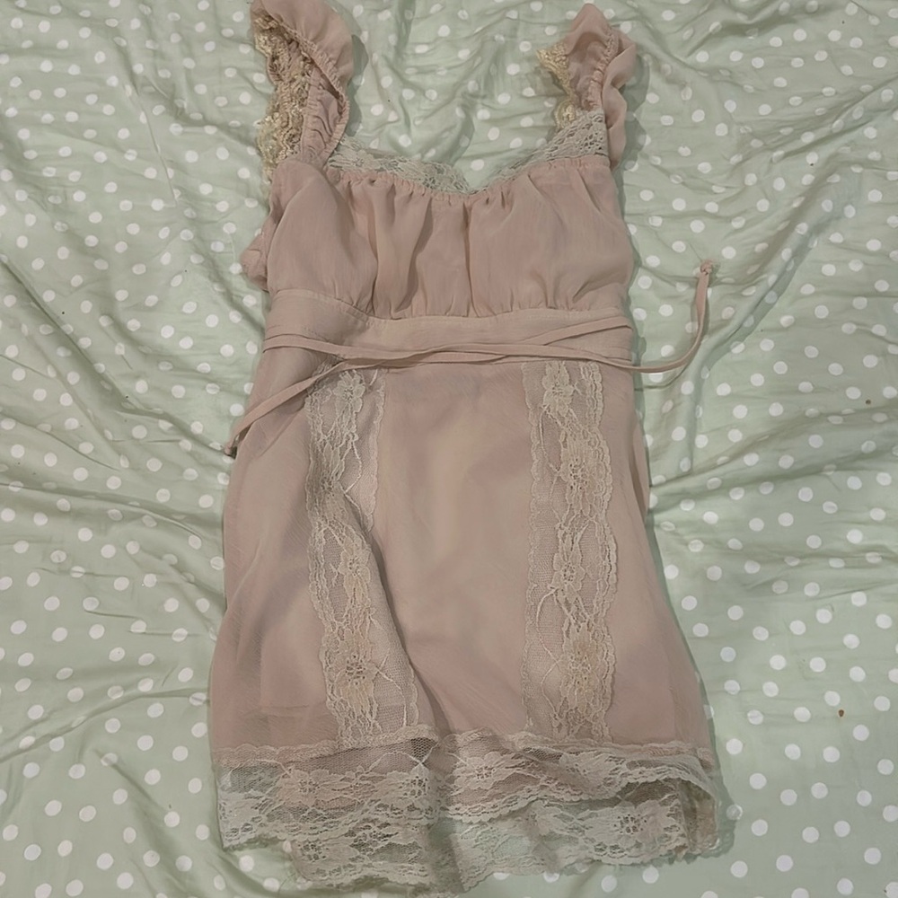 Lace milkmaid tie back top
